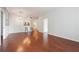 Open living room with hardwood floors and a modern feel at 1101 Juniper Ne St # 415, Atlanta, GA 30309