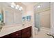 Bathroom with single vanity and shower/tub combo at 2440 Jamerson Rd, Marietta, GA 30066