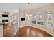 Bright breakfast room with hardwood floors and view of backyard at 2440 Jamerson Rd, Marietta, GA 30066