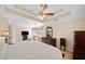 Main bedroom with tray ceiling and large windows at 2440 Jamerson Rd, Marietta, GA 30066