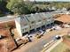 Aerial view of townhouses under construction, showing building exteriors and surrounding area at 4822 Floydwood Ln, Mableton, GA 30126