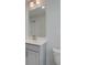 Bathroom with vanity, mirror, and toilet at 4822 Floydwood Ln, Mableton, GA 30126