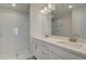 Double vanity bathroom with a large walk-in shower at 4822 Floydwood Ln, Mableton, GA 30126