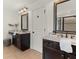 Double vanity bathroom with plenty of storage space at 627 Mead Se St, Atlanta, GA 30312