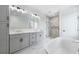 Elegant bathroom with double vanity and large shower at 622 Bellemeade Nw Ave # 9, Atlanta, GA 30318