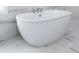 Oval freestanding bathtub with modern faucet at 622 Bellemeade Nw Ave # 9, Atlanta, GA 30318