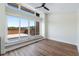 Bedroom with hardwood floors and sliding glass doors to deck at 622 Bellemeade Nw Ave # 9, Atlanta, GA 30318