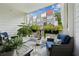 Private patio with comfortable seating and potted plants at 403 Pratt Se Dr # 1009, Atlanta, GA 30315