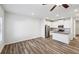 Living room with wood-look flooring and ceiling fan at 585 Mcwilliams Se Rd # 807, Atlanta, GA 30315