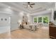 Bright main bedroom with hardwood floors and large windows offering natural light at 4107 Old Suwanee Rd, Buford, GA 30518