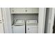 Laundry closet with washer and dryer at 2030 Sanders Dr, Austell, GA 30168