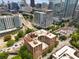 Aerial view of a building in an urban area, showing its rooftop and surroundings at 115 W Peachtree Nw # 704, Atlanta, GA 30313