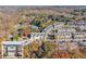 Aerial view of townhouses with tennis court nearby at 3939 Glenview Club Ln, Duluth, GA 30097