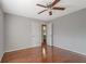 Bright bedroom with hardwood floors and ceiling fan at 868 E Ponce De Leon Ave, Decatur, GA 30030