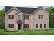Two-story brick home with a large front yard and brown shutters at 121 Frontier Way, Mcdonough, GA 30253