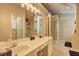 Primary bathroom with double vanity and walk-in shower at 160 Valley Brook Dr, Covington, GA 30016