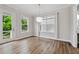 Bright dining room with hardwood floors and access to backyard at 2357 Rover Ct, Atlanta, GA 30317