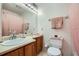 Bathroom featuring a shower/tub combo and light wood vanity at 1945 Brian Way, Decatur, GA 30033