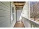 Private entrance with a wooden deck and white door at 1945 Brian Way, Decatur, GA 30033