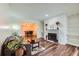 Spacious living room featuring a fireplace and built-in shelving at 1945 Brian Way, Decatur, GA 30033