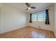 Bedroom with a window providing natural light and hardwood flooring at 2698 Farmstead Se Rd, Smyrna, GA 30080