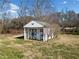 Exterior view of a white storage shed at 2620 Dr Bramblett Rd, Cumming, GA 30028