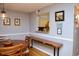 Dining area with a live-edge console table and hardwood floors at 28 Glenald Nw Way, Atlanta, GA 30327