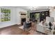 Living room features built-in shelving and hardwood floors at 500 Westover Nw Dr, Atlanta, GA 30305