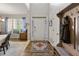 Elegant entryway with hardwood floors and decorative rug at 156 Vine Creek Dr, Acworth, GA 30101