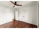 Bright bedroom with hardwood floors and ceiling fan at 2148 Allgood Rd, Marietta, GA 30062