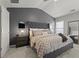 Spacious main bedroom with plush king bed and gray color scheme at 705 Pecan Knoll Dr, Marietta, GA 30008