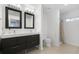 Modern bathroom with double vanity and a separate shower at 520 Mary Sw St, Atlanta, GA 30310