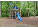 Community playground featuring climbing structure, slide and swings at 3616 Longfellow Trl, Marietta, GA 30062