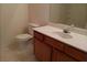 Bathroom with vanity, sink, and shower/tub combo at 2962 Vining Ridge Ln, Decatur, GA 30034