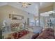 Living room with hardwood floors, fireplace and access to formal dining room at 3643 Southland Ne Dr, Buford, GA 30519