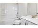 Clean bathroom with vanity, toilet and shower at 2799 Porches Ln, Dacula, GA 30019