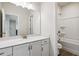 Bathroom with vanity, toilet and shower/tub combo at 2799 Porches Ln, Dacula, GA 30019
