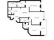 Two-bedroom floor plan showcasing primary bedroom, living room, kitchen, and balcony at 795 Hammond Dr # 1407, Atlanta, GA 30328