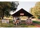 Auburn Farmers Market pavilion with hay bale animals at 214 Depot Landing Rd # 62, Auburn, GA 30011