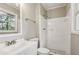 Clean bathroom with a shower and updated vanity at 1771 Kimberly Sw Dr, Marietta, GA 30008