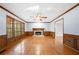 Living room with hardwood floors and fireplace at 2269 Chimney Swift Cir, Marietta, GA 30062