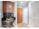 Entryway with built-in desk and ample closet space at 860 Peachtree Ne St # 2417, Atlanta, GA 30308