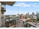 Enjoy city views from this furnished balcony at 860 Peachtree Ne St # 2605, Atlanta, GA 30308