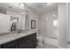Clean bathroom with granite countertop and bathtub at 860 Peachtree Ne St # 2605, Atlanta, GA 30308