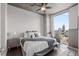 Bright bedroom with city view and a queen-size bed at 860 Peachtree Ne St # 2605, Atlanta, GA 30308