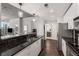 Modern kitchen with stainless steel appliances and a breakfast bar at 860 Peachtree Ne St # 2605, Atlanta, GA 30308