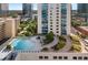 Elevated view of rooftop pool and deck at 860 Peachtree Ne St # 2605, Atlanta, GA 30328