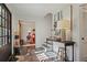 Bright entryway with a zebra rug, console table, and view to the living room at 485 Tanacrest Dr, Atlanta, GA 30328