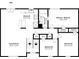 Upper floor plan with 3 bedrooms, 2 bathrooms, and living room at 3446 Newberry Trl, Decatur, GA 30034