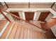 Staircase overlooking a grand foyer, highlighting the home's architectural details and spacious design at 115 Russell Rd, Roswell, GA 30075